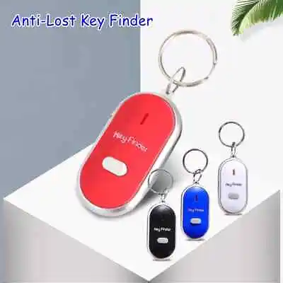 £3.49 • Buy Lost Key Finder Whistle Beeping Flashing Locator Remote Keychain LED Sonic Torch