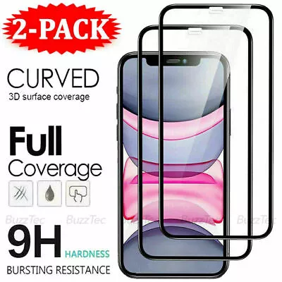 Full Cover Screen Protector For IPhone XR 11 12 13 14 15 Pro MAX Tempered Glass • £3.85