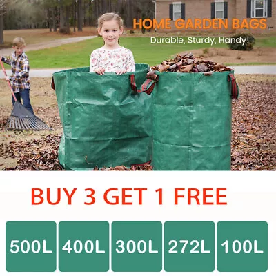 £8.99 • Buy Garden Waste Bags Refuse Large Heavy Duty Sack Grass Leaves Rubbish Bag