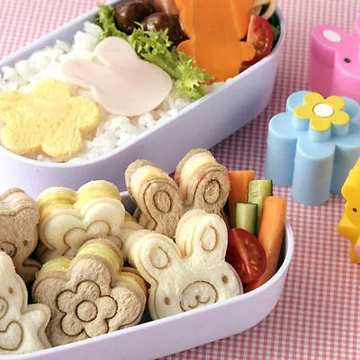 £3.36 • Buy 3X Sandwich Crust Cutter Cookie Bread Cake Toast Mold Rabbit Bear Flower Sha`uk