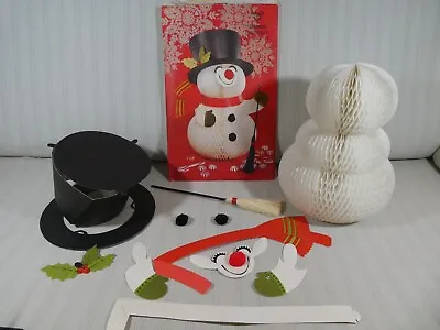 Vintage Ambassador Christmas Snowman Complete 13.5  Table Centerpiece Decor﻿ I3 • $15.99