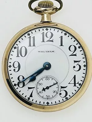 Antique Waltham Gold Filled  Crescent Str  21 Jewel Pocket Watch • $425