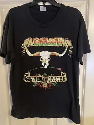 Vintage 1988 CINDERELLA  Long Cold Winter Concert Shirt XL • $95