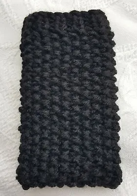 MOBILE PHONE COVER  SOCK POUCH CASE SAMSUNG APPLE IPHONE HUAWEI ETC BLACK • £4.44