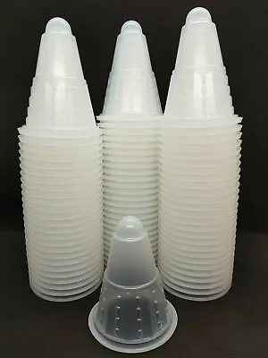 Retro Disposable Plastic Screwball Cup Cone Tubs Ice Cream BubbleGum - Clear X80 • £14.85