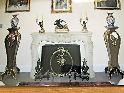 French 19th Cent Louis XV White Carrara Mantel Madame De Pompadour MUSEUM PIECE • $59500