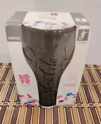 McDonalds 2012 London Olympics Coca Cola Glass Charcoal Football In Box • $27.99