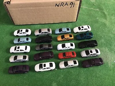 20 Pcs Painted Model Cars  Model Railway  Scenery Detail  Scale N 1:150 NRA91 • £6.50