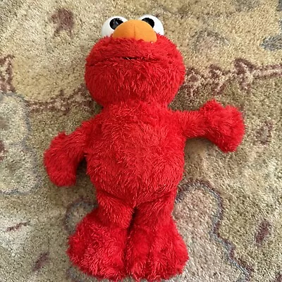 Sesame Street Hasbro Soft Fuzzy Elmo 10  Plush Stuffed Animal Toy 2010 Talking • $7.99