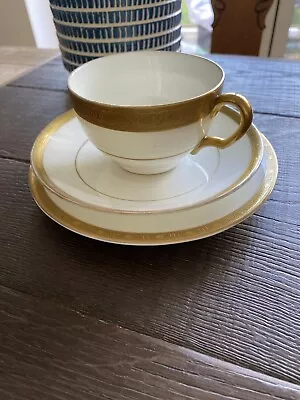 Minton Bone China 'Buckingham' Cup Saucer & Side Plate Trio • £12.95