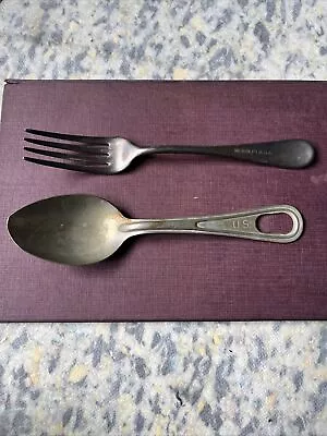 Original WW2 U.S Army Medical Department Fork  And A Army Spoon • £10