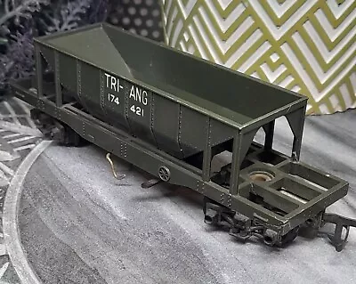 Vintage Triang R111 Hopper Green Coal Wagon OO Gauge • £7.95