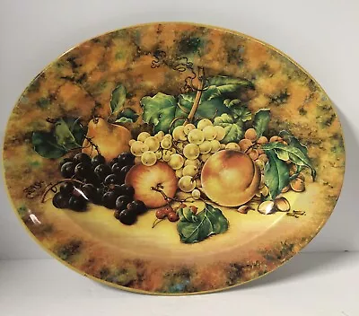 Daher Decorated Fruit Metal  Tray 11 X 13 Made In England # 11101 Vintage • $12