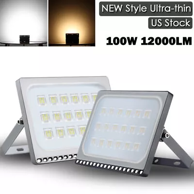 100W LED Flood Light 12000LM Cool Warm White Outdoor Spotlight Yard Garden Lamp • $750.99