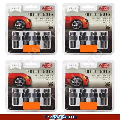 SAAS Wheel Nuts Mag 1/2 Chr 43mm 4x5PK For Ford Ranger 1983-On • $56.45