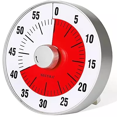 Secura 7.5-Inch Oversize Visual Countdown Timer 60-Minute Kitchen Timer | Time • $9.49