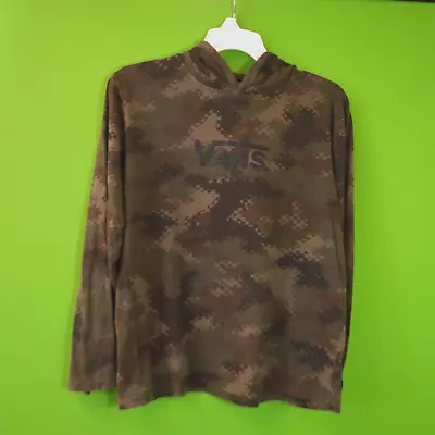 Van's Boy's Camo Pullover Hoodie Long Sleeves Size XL • £10.45