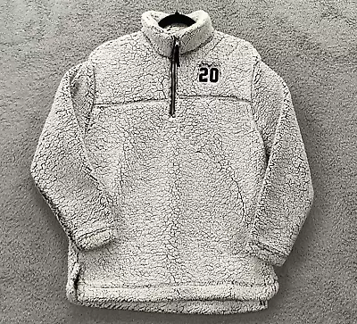 Jostens Sherpa Sweater Jacket Mens M Gray ¼ Zip Pullover Class Of 2020 Fleece • $16.99