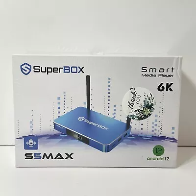 SuperBox S5 Max Streaming TV Media Player 6K Android 12 WiFi 6 4GB • $259.99