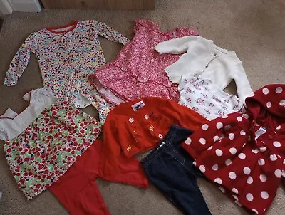 Baby Girls 3-6 Months Outfits (Floral Red Cardigans Leggings (4g) • £4