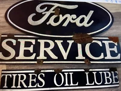 Antique Style Vintage Look Ford Motor Company Dealer Sales Service Sign  • $99