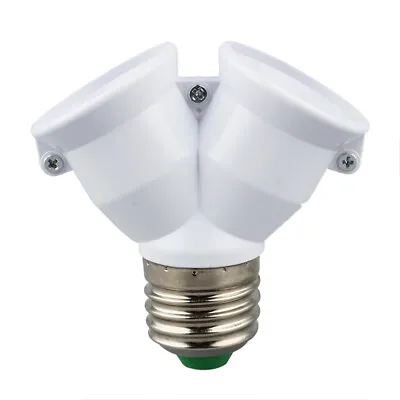 E27 To E27 Light Lamp Bulb Socket 2 Splitter Converter P6J5 • £3.59