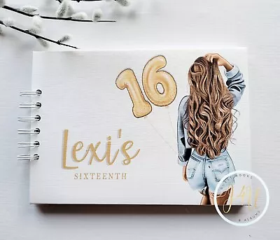 Personalised  13th 18th 21st + Birthday  Guest Book Scrapbook Message Book • £16.99