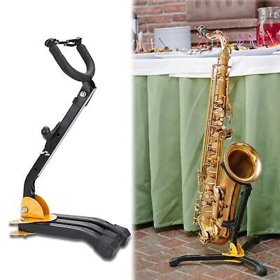 $36.61 • Buy Metal Foldable Adjustable Alto Tenor Sax Saxophone Tripod Stand FTD