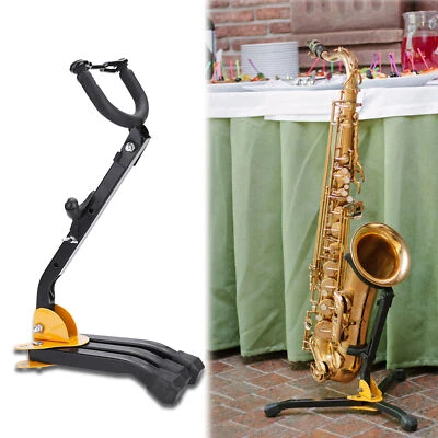 $36.61 • Buy Metal Foldable Adjustable Alto Tenor Sax Saxophone Tripod Stand FTD