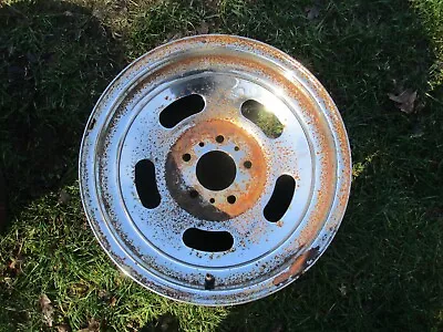 15'' Vintage Chrome Slot Dodge Pick Up Ramcharger Trailduster Wheel OEM 80-84 #3 • $109.95