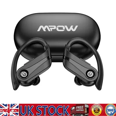 MPOW Bluetooth 5.3 Earbuds Headphones Wireless Earphones Sports Stereo Ear Hook • £20.99