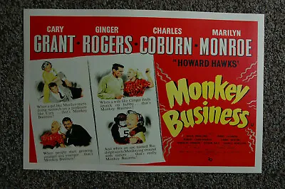 Monkey Business Lobby Card Movie Poster Marilyn Monroe • $6