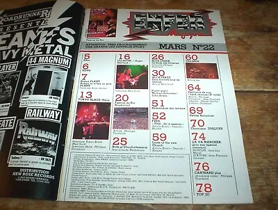 ENFER Belgian METAL Magazine March '85 ROCK IN RIO W/ Michael Schenker POSTER NM • $29.95