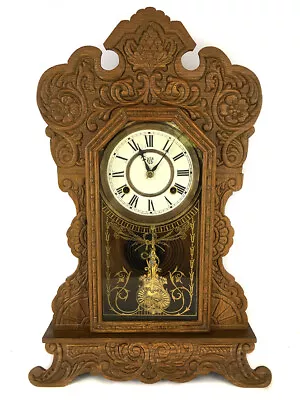 Antique Waterbury 8 Day American Strike Shelf Clock  - Forum Model • $125