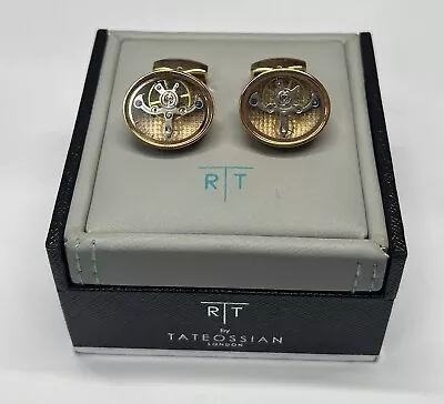 RT By Tateossian Rose Gold Plated Tourbillon Mechanical Cufflinks CL3435 • $125