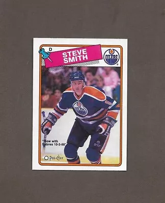 1988-89 OPC 252 Steve Smith ROOKIE RC OILERS OPee Chee High Grade Hockey MC252-3 • $2.83