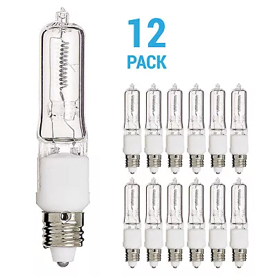 12 Pack S3157 75Q/CL/MC Bulb 75W 120V T4 Mini Candelabra E11 Clear 2900K • $20.55