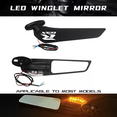 LED Light Larger Wing Rear View Winglets Side Mirrors Fo SUZUKI GSXR600 750 1000 • £51.59