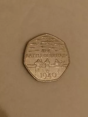 2015 75th Anniversary Of The Battle Of Britain 50P Fifty Pence Coin VGC • £1.50