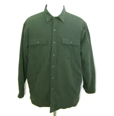 DAVID ADAMS Men's (Size Large) Green Long Sleeve Warm Winter Jacket Lined Coat • $19.95