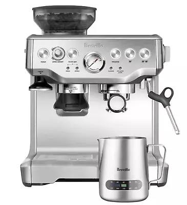 Breville Barista Express Thermo Milk Jug Espresso Coffee Machine Silver BES875BS • $799