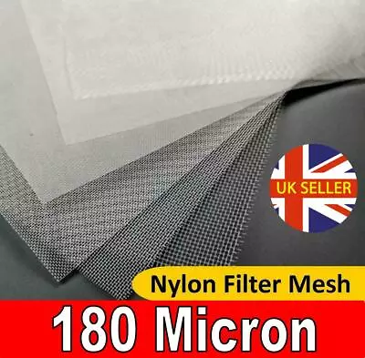 180 MICRON NYLON MESH 20cm X 20cm SIEVE FILTER SCREEN STRAINER FOOD GRADE • £7.99