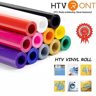 HTVRONT HTV Heat Transfer Vinyl Rolls 12'' X 8FT/ 20FT Iron On Vinyl For T-shirt • $22.99