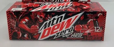 Mountain Dew 12 Cans Of Code Red Zero Sugar - Case - Brand New • $29