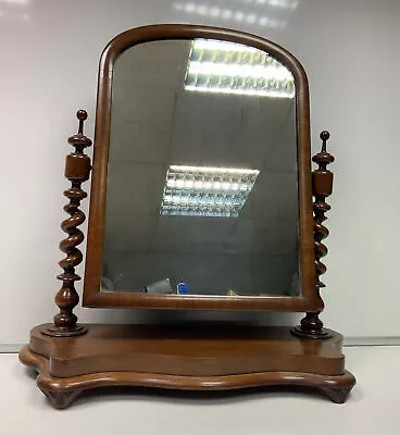 £20 • Buy Mahogany Victorian Barley Twist Dresser Top Tilted Mirror On Stand Antique