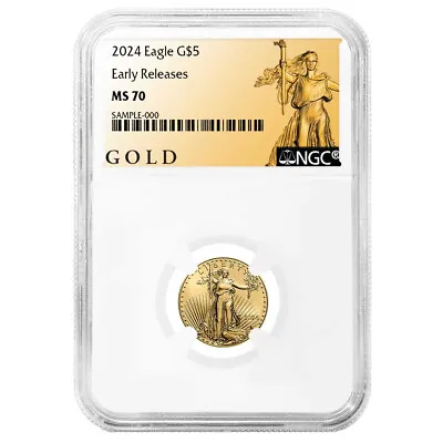 2024 $5 American Gold Eagle 1/10 Oz NGC MS70 ER ALS Label • $359