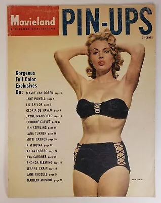 Movieland Pin-Ups - Marilyn Monroe Lana Turner Ava Gardner - 1955 Magazine • $60