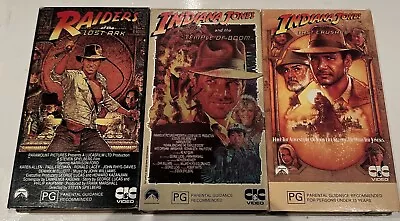 Indiana Jones And The Temple Of Doom: Storybook 1983 X 3 VHS • $25