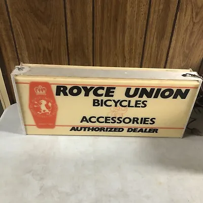 Vintage Royce Union Bicycle Accessories Dealership Light Up Sign Original • $395