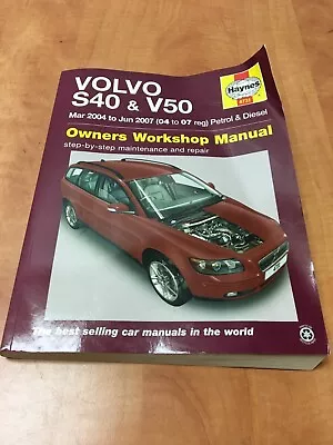 Haynes Volvo S40 & V50 Mar 2004-June 2007 (04-07 Reg) Petro Diesel Repair Manual • $19.99